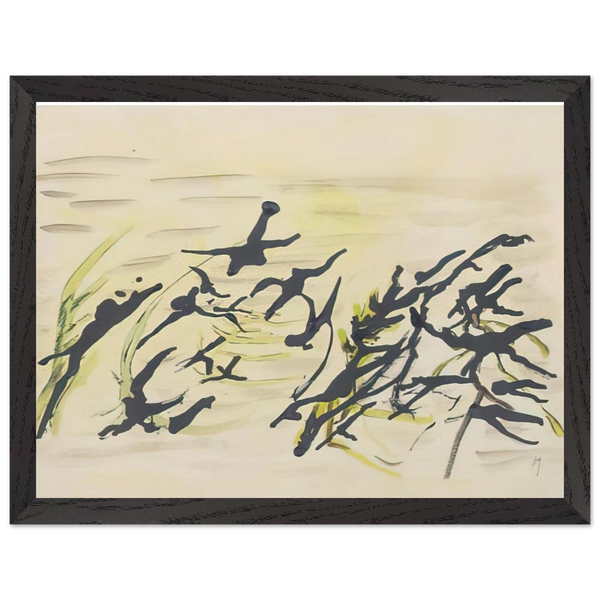 Composition - Surrealism, Tachisme by Henri Michaux — Framed art print at Zephyeer