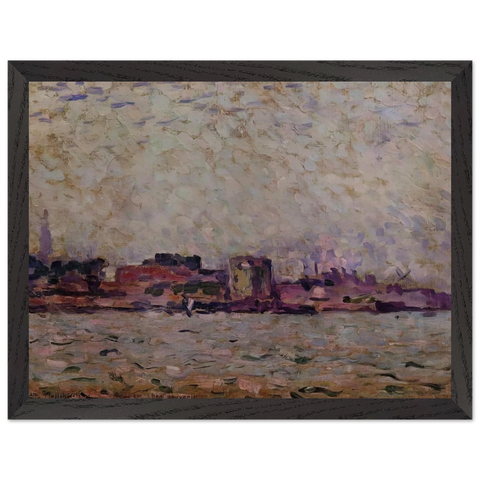 MORNING FOG OVER THE PORT OF VEER HOLLAND 1906 by Theo van Rysselberghe — Framed art print at Zephyeer