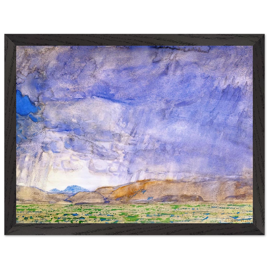 Thunderstorm on the Oregon Trail by Childe Hassam — Framed art print at Zephyeer