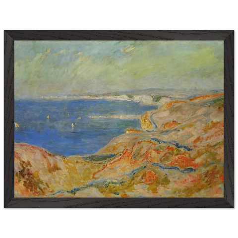 On the Cliff near Dieppe by Claude Monet — Framed art print at Zephyeer