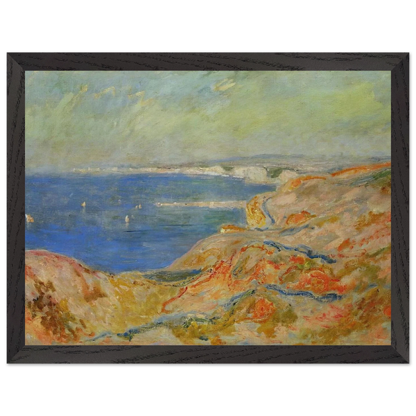 On the Cliff near Dieppe by Claude Monet — Framed art print at Zephyeer