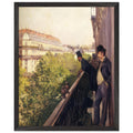 A BALCONY BOULEVARD HAUSSMANN by Gustave Caillebotte — Framed art print at Zephyeer