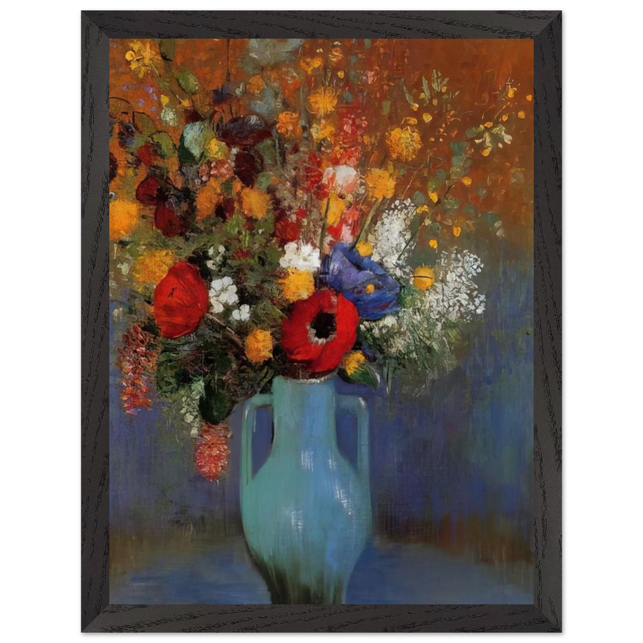 BOUQUET OF WILD FLOWERS 1 by Odilon Redon — Framed art print at Zephyeer