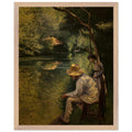 ANGLING 1878 by Gustave Caillebotte — Framed art print at Zephyeer