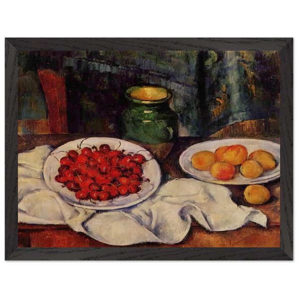 Still Life with a Plate of Cherries by Paul Cézanne — Framed art print at Zephyeer