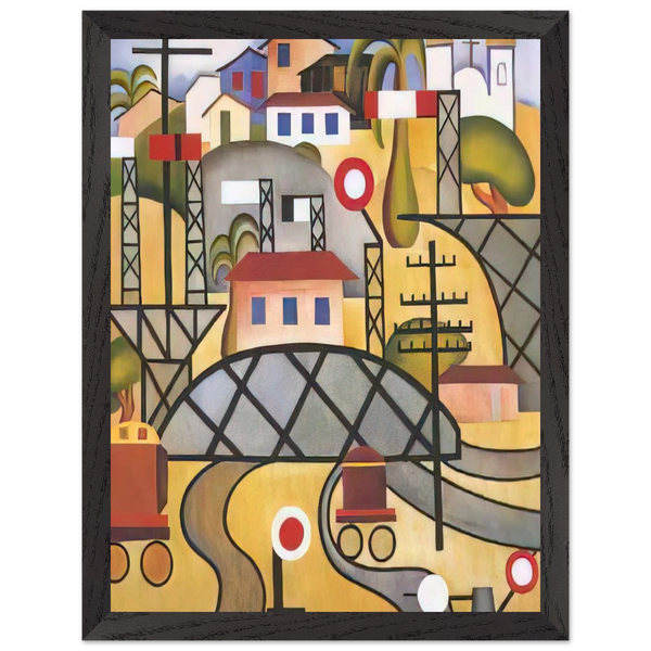 E.F.C.B. Estrada de Ferro Central do Brasil by Tarsila do Amaral — Framed art print at Zephyeer