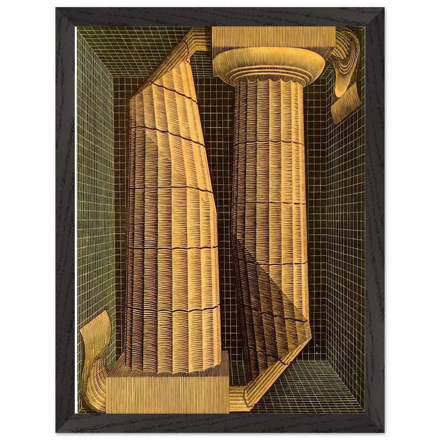 DORIC COLUMNS by MC Escher — Framed art print at Zephyeer