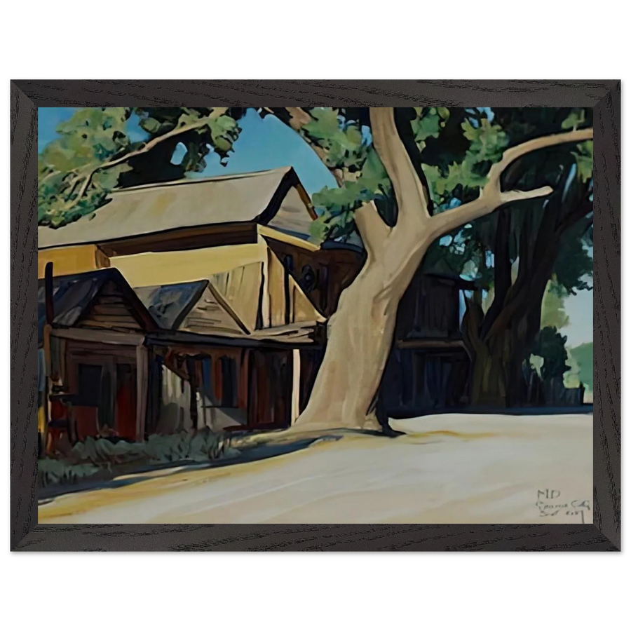 OLD CHINATOWN CARSON CITY NEVADA 1937 by Maynard Dixon — Framed art print at Zephyeer