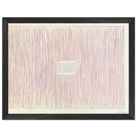 Untitled Pink Stripes-Gray Box - 1976 by Gene Davis — Framed art print at Zephyeer