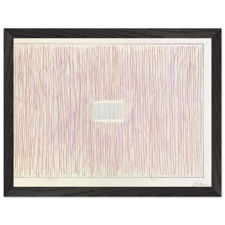 Untitled Pink Stripes-Gray Box - 1976 by Gene Davis — Framed art print at Zephyeer