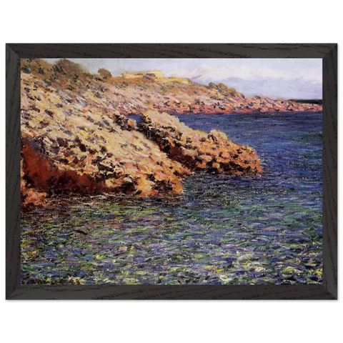Rocks on the Mediterranean Coast by Claude Monet — Framed art print at Zephyeer