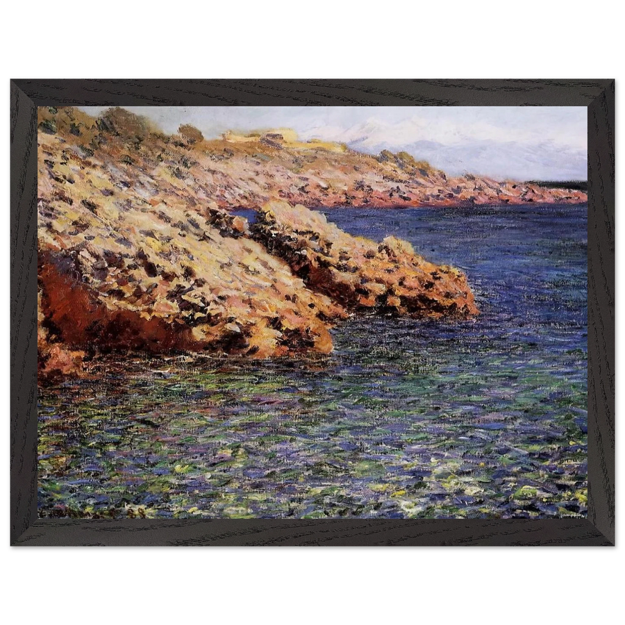 Rocks on the Mediterranean Coast by Claude Monet — Framed art print at Zephyeer