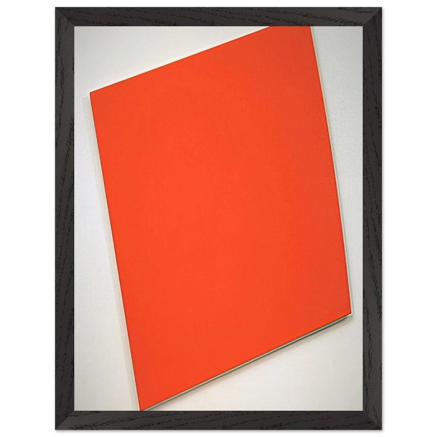 Red-Orange Panel with Curve by Ellsworth Kelly — Framed art print at Zephyeer