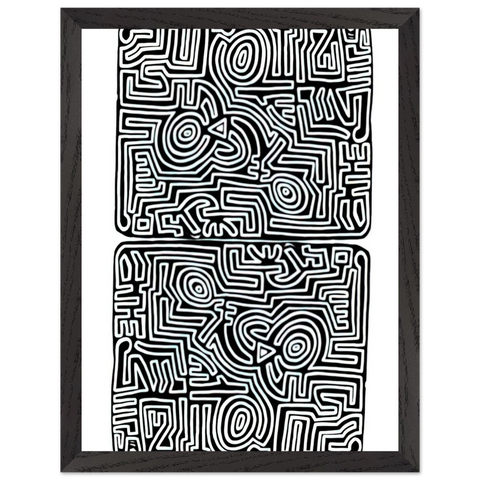 LABYRINTH 1989 by Keith Haring — Framed art print at Zephyeer