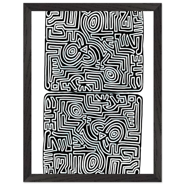 LABYRINTH 1989 by Keith Haring — Framed art print at Zephyeer