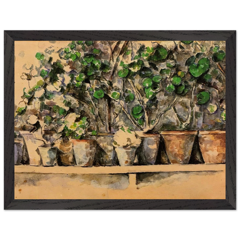 Flower Pots by Paul Cézanne — Framed art print at Zephyeer