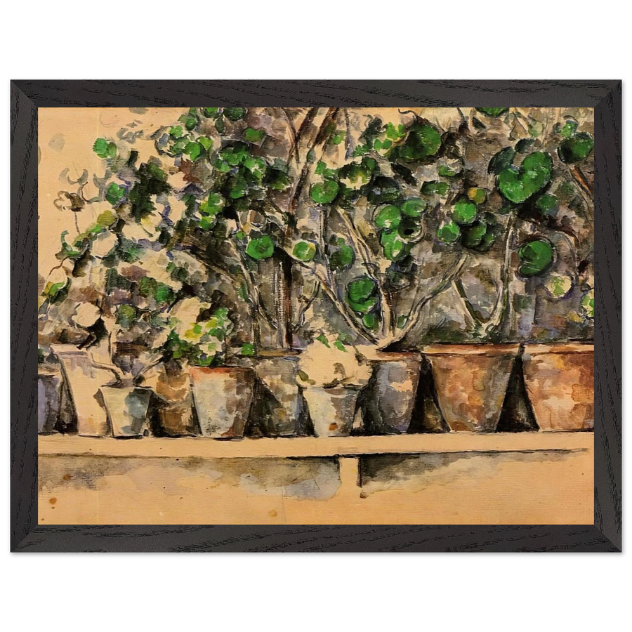 Flower Pots by Paul Cézanne — Framed art print at Zephyeer