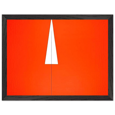 Red with White Triangle - 1961 by Carmen Herrera — Framed art print at Zephyeer