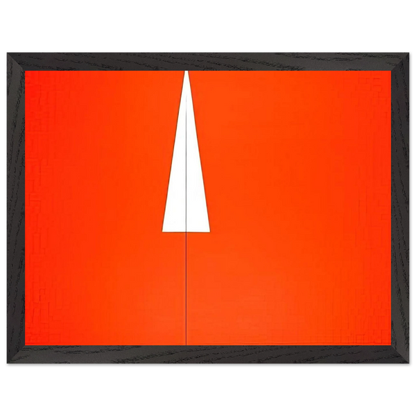 Red with White Triangle - 1961 by Carmen Herrera — Framed art print at Zephyeer