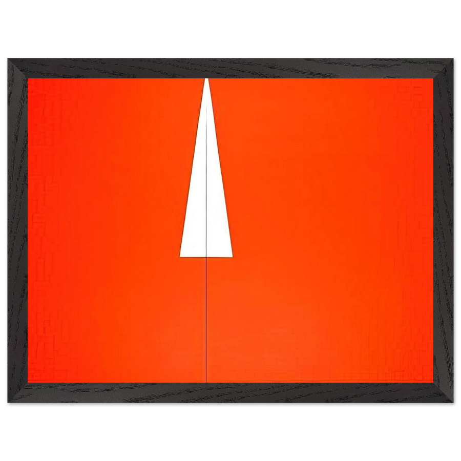 Red with White Triangle - 1961 by Carmen Herrera — Framed art print at Zephyeer