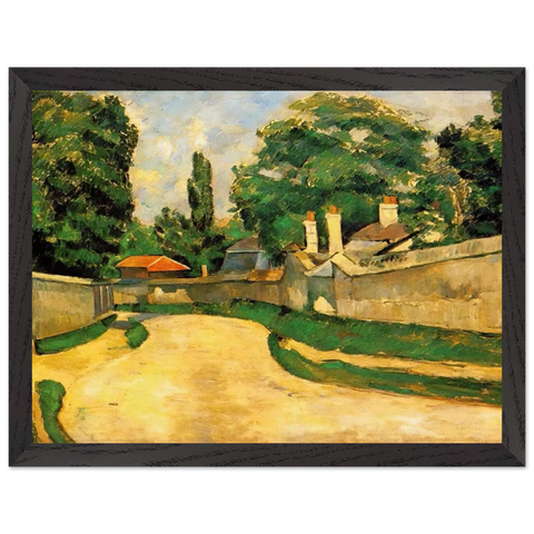 Houses Along a Road by Paul Cézanne — Framed art print at Zephyeer