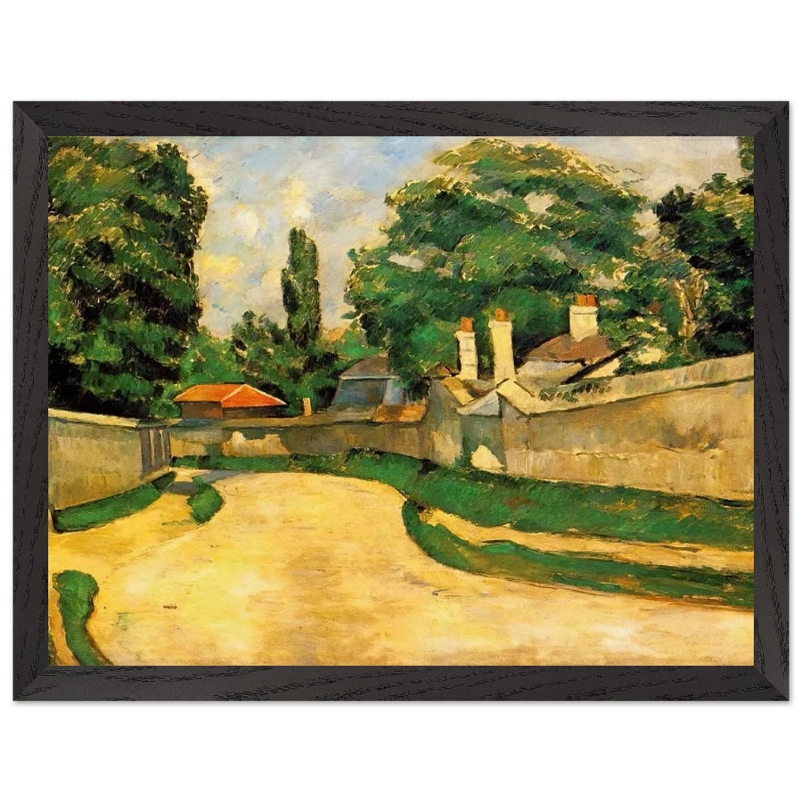 Houses Along a Road by Paul Cézanne — Framed art print at Zephyeer