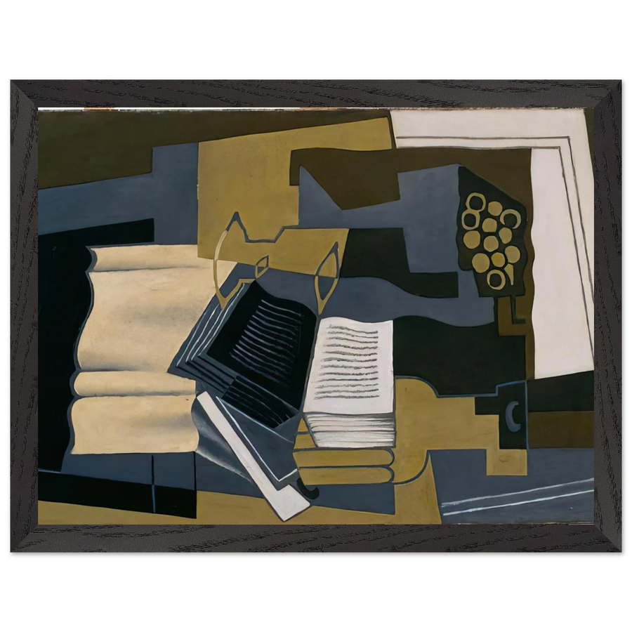 CARAFE AND BOOK 1920 by Juan Gris — Framed art print at Zephyeer
