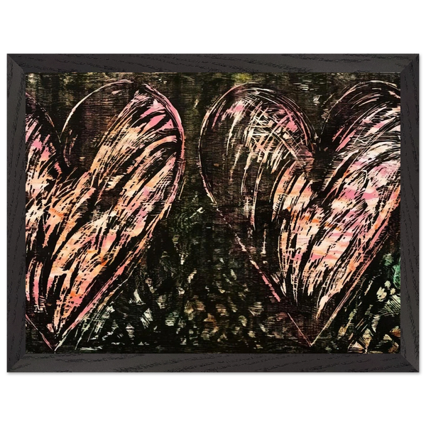 TWO HEARTS IN A FOREST 1981 by Jim Dine — Framed art print at Zephyeer