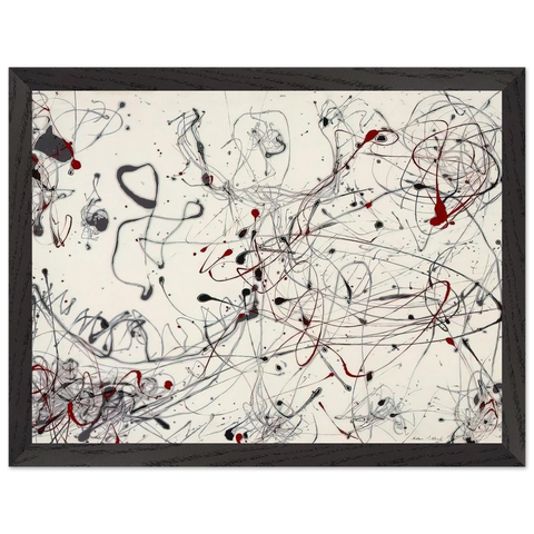 NUMBER 4 GRAY AND RED 1948 by Jackson Pollock — Framed art print at Zephyeer