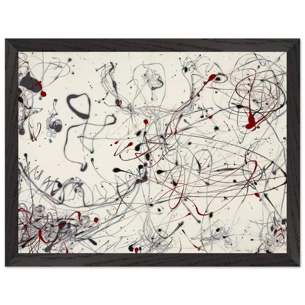NUMBER 4 GRAY AND RED 1948 by Jackson Pollock — Framed art print at Zephyeer