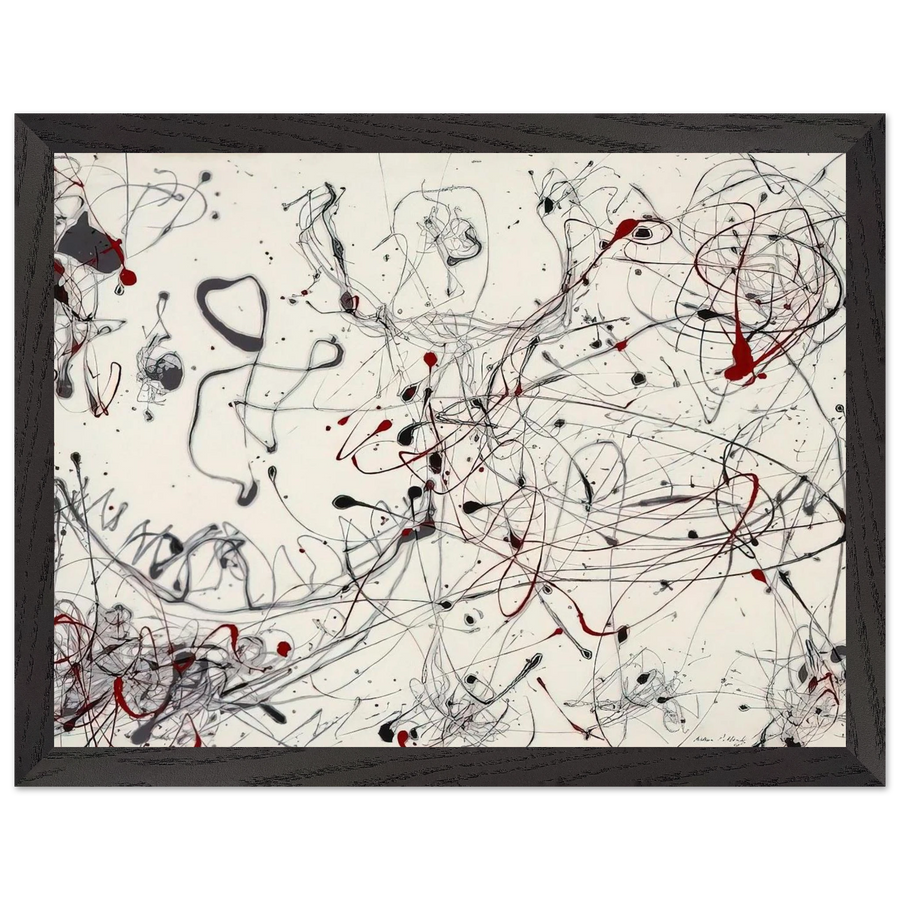 NUMBER 4 GRAY AND RED 1948 by Jackson Pollock — Framed art print at Zephyeer