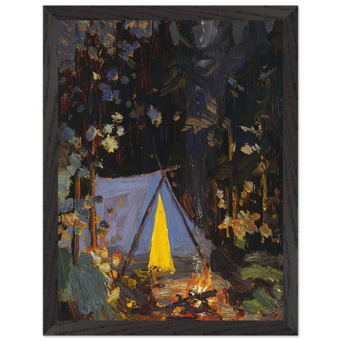 CAMPFIRE 1916 by Tom Thomson — Framed art print at Zephyeer