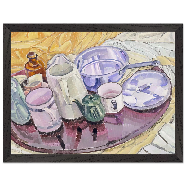 Things on an iron tray on the floor - 1928 by Grace Cossington Smith — Framed art print at Zephyeer