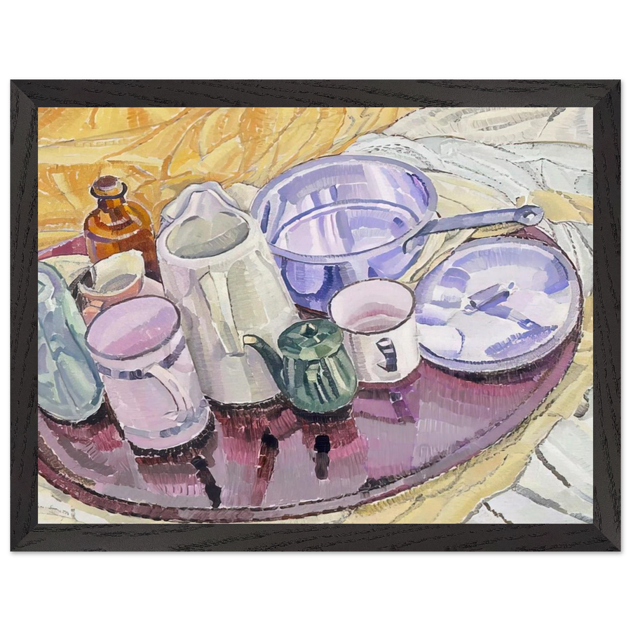 Things on an iron tray on the floor - 1928 by Grace Cossington Smith — Framed art print at Zephyeer