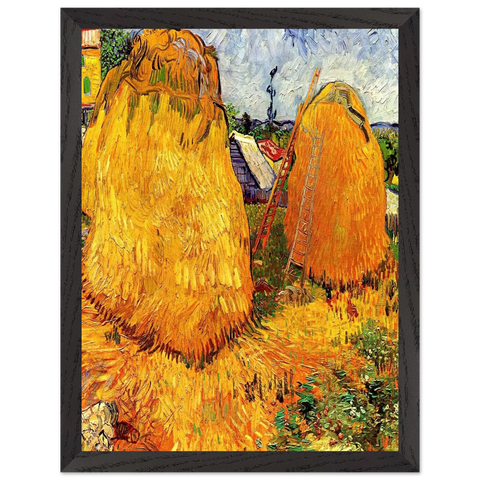 Haystacks in Provence by Vincent van Gogh — Framed art print at Zephyeer