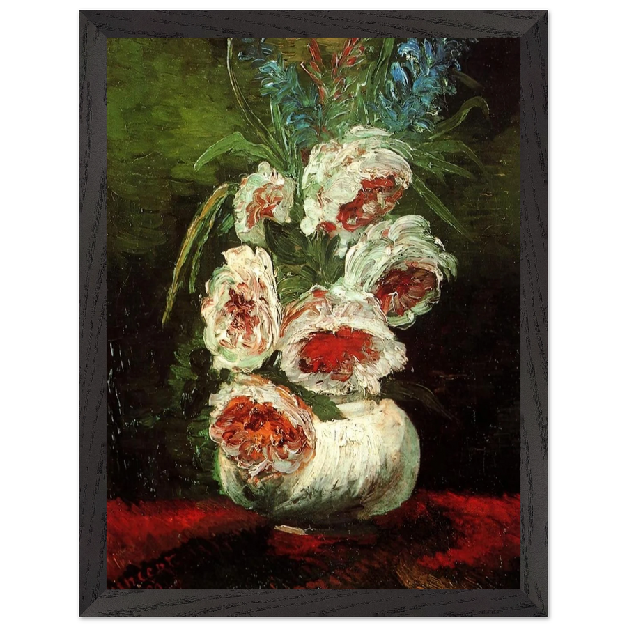 Vase with Peonies by Vincent van Gogh — Framed art print at Zephyeer