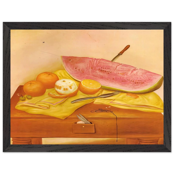 WATERMELONS AND ORANGES by Fernando Botero — Framed art print at Zephyeer