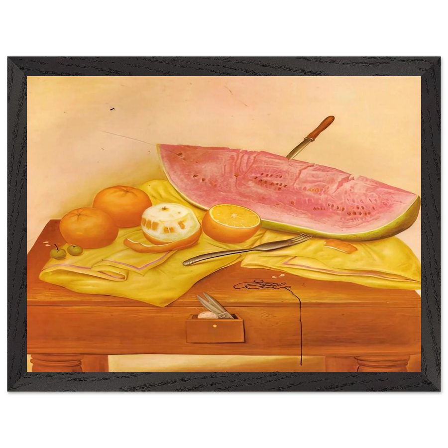 WATERMELONS AND ORANGES by Fernando Botero — Framed art print at Zephyeer