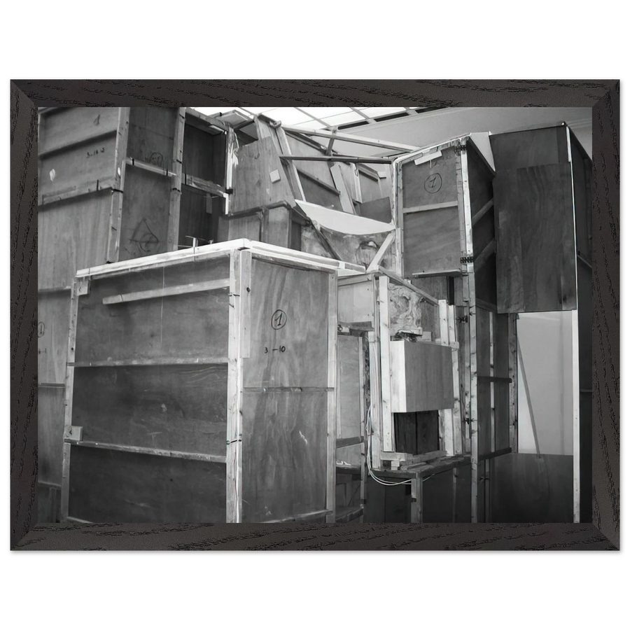 MERZBAU SEEN FROM THE OUTSIDE 1933 by Kurt Schwitters — Framed art print at Zephyeer