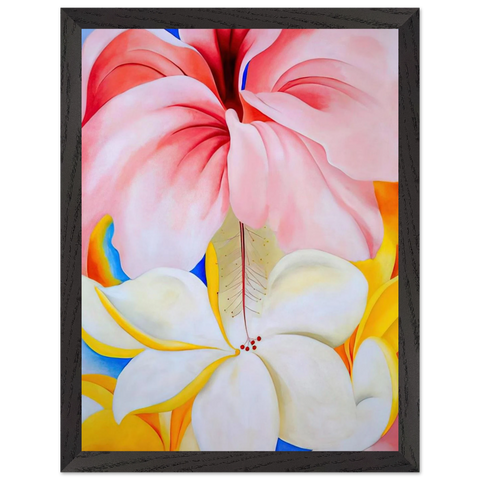 Hibiscus with Plumeria by Georgia O'Keeffe — Framed art print at Zephyeer