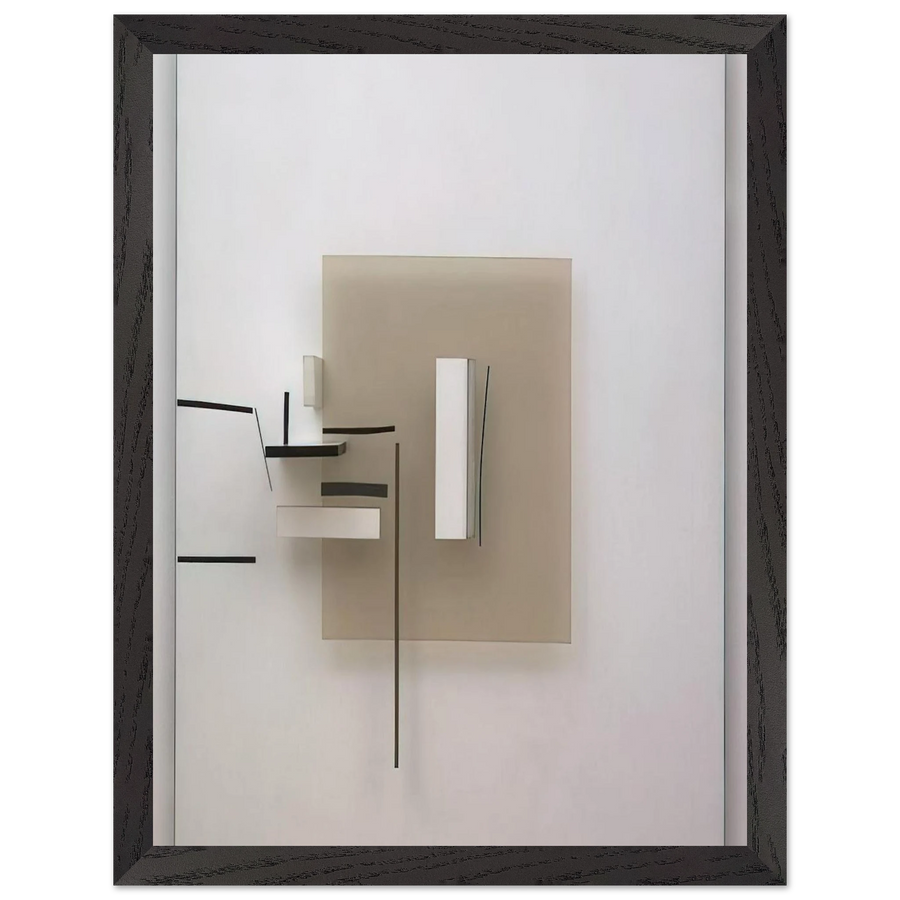 SYNTHETIC CONSTRUCTION WHITE AND BLACK 1966 by Victor Pasmore — Framed art print at Zephyeer