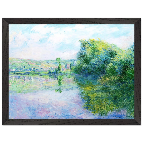 The Siene at Vetheuil by Claude Monet — Framed art print at Zephyeer