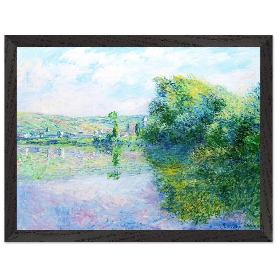 The Siene at Vetheuil by Claude Monet — Framed art print at Zephyeer
