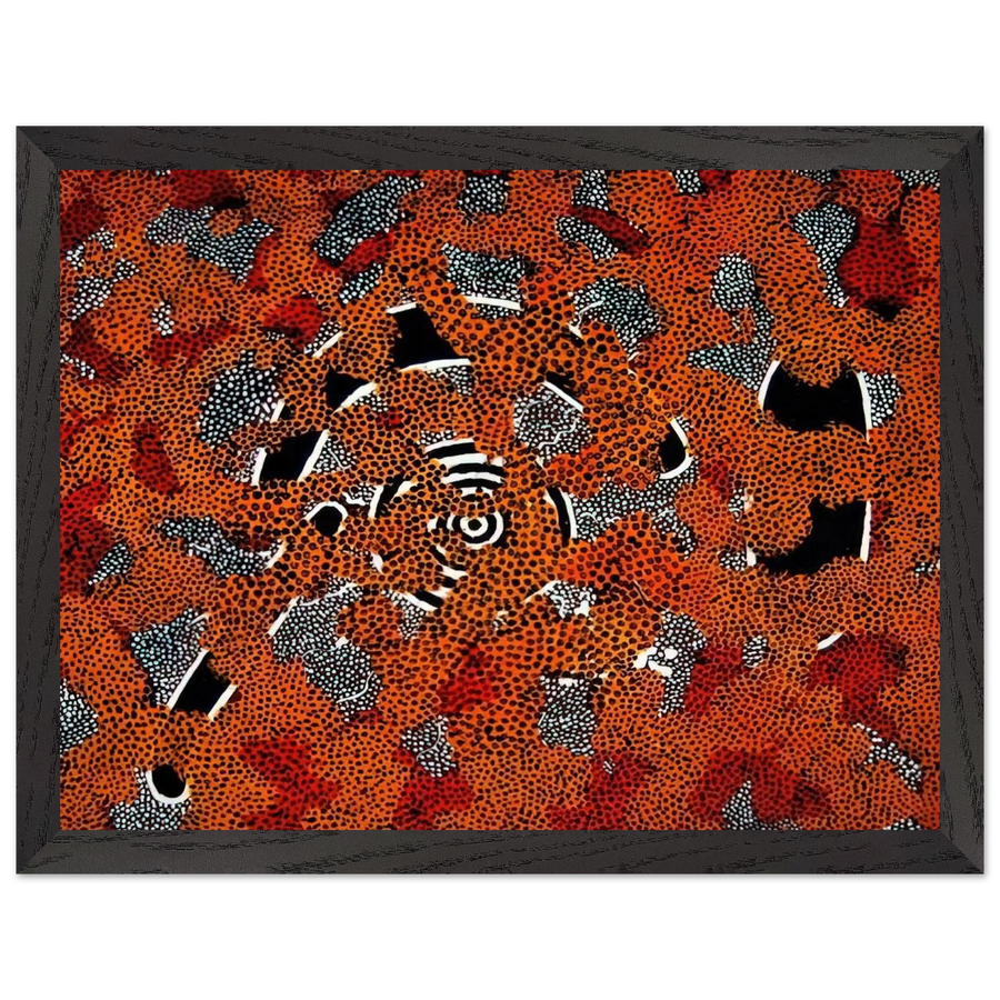 Love Sun Dreaming - 1972 by Clifford Possum Tjapaltjarri — Framed art print at Zephyeer