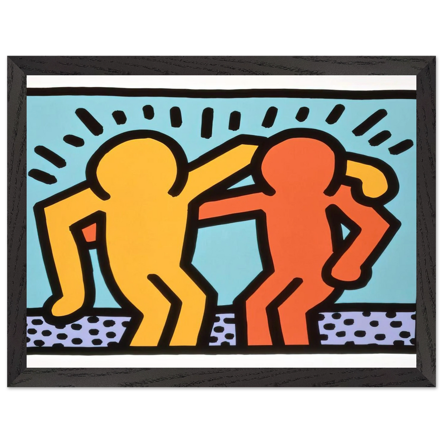 BEST BUDDIES 1990 by Keith Haring — Framed art print at Zephyeer