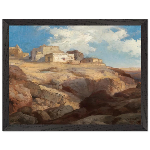 A Bit of Acoma New Mexico by Thomas Moran — Framed art print at Zephyeer