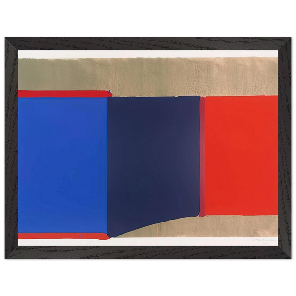 Blues, Reds - 1969 by John Hoyland — Framed art print at Zephyeer