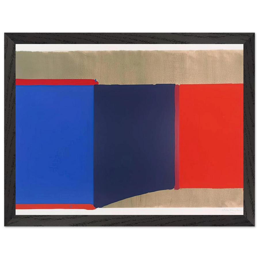 Blues, Reds - 1969 by John Hoyland — Framed art print at Zephyeer