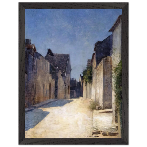STREET IN SAMOIS 1888 by Odilon Redon — Framed art print at Zephyeer