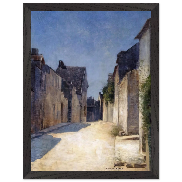 STREET IN SAMOIS 1888 by Odilon Redon — Framed art print at Zephyeer